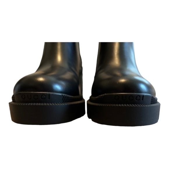 Gucci Leather Ankle Boot Crystal Belt - Picture 7 of 16